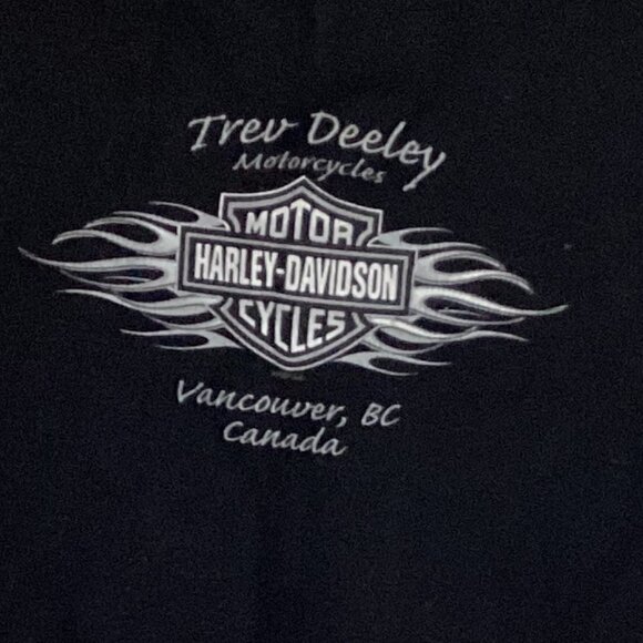 Harley Davidson Kids Black Long Sleeve T-Shirt High Neck Motorcycle Boy Girl - Picture 5 of 7